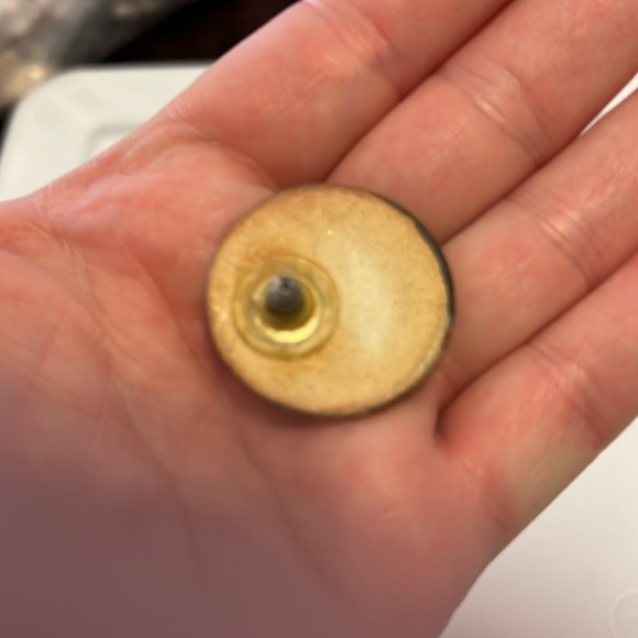 Vintage Earrings green purple blue gold trim - Picture 4 of 6